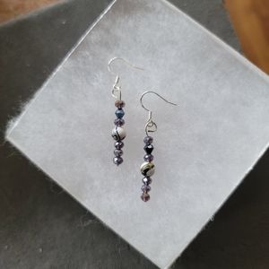 BUMBLEBEE  JASPER  SWAROVSKI  BEADED  ARTESIAN  EARRINGS